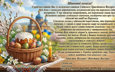 Зі світлим святом Великодня!